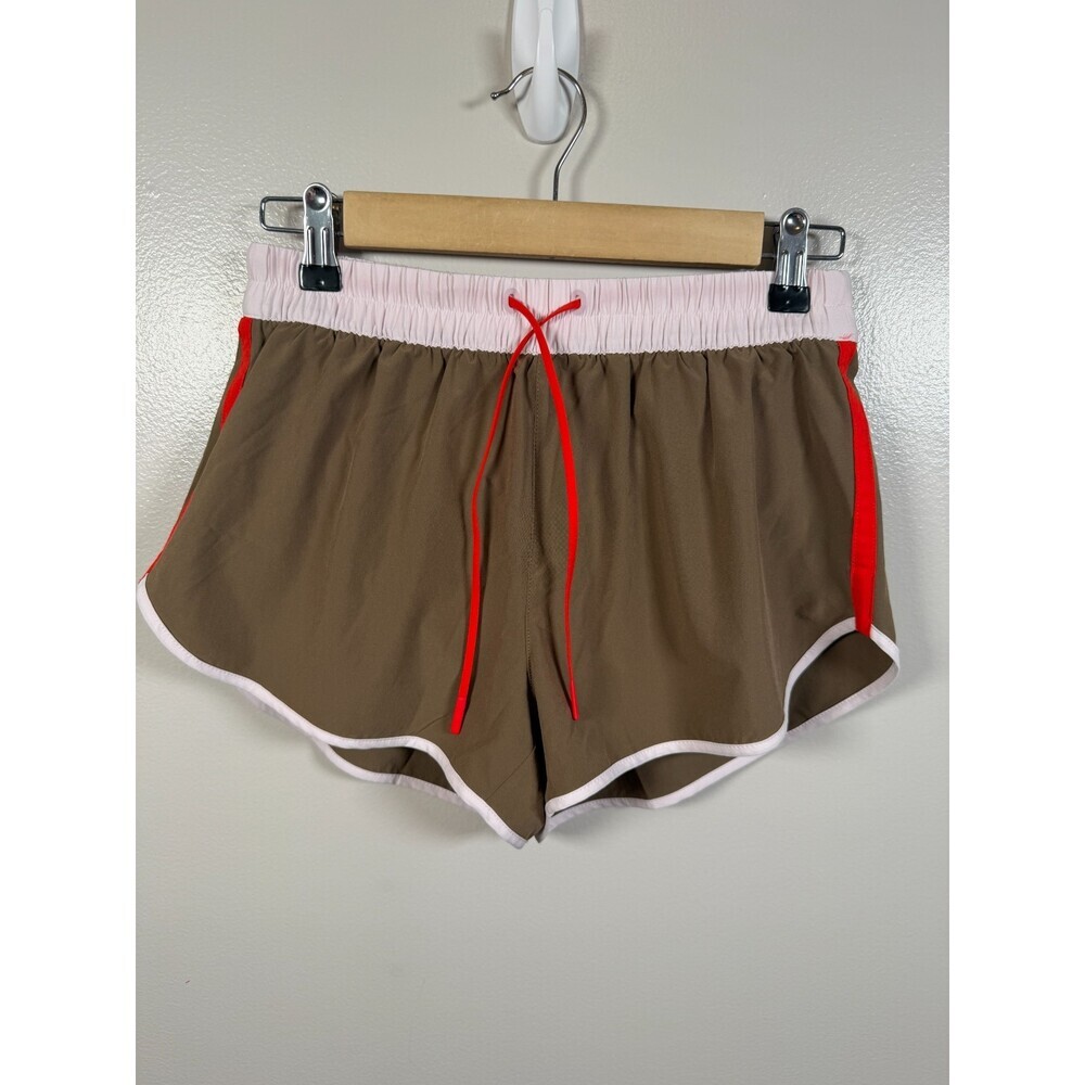 Athleta Speedwork Colorblock Run Short Size XXS Brown Running Athletic Active